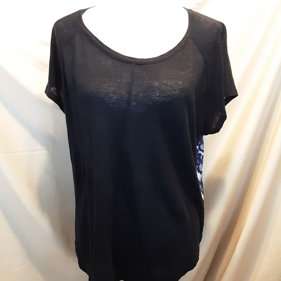 Talbots Tee w/Floral Design on Back SZ LG 💕 - Picture 1 of 8